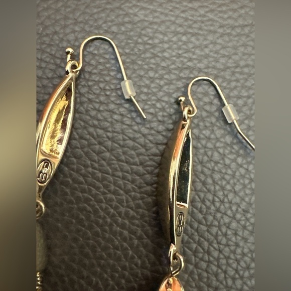 Vintage Earrings Nolan MIiller Gold Tone Pierced Dangle Drop Fringe Signed 4058 - Picture 2 of 7